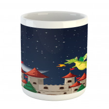 Castle and Flying Dragon Mug