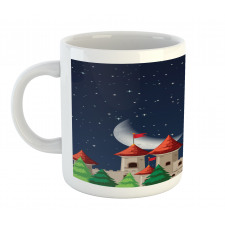 Castle and Flying Dragon Mug