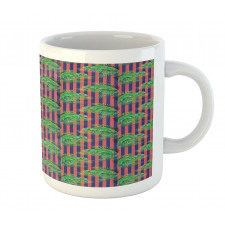 Chameleon with Palm Stripes Mug