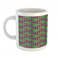 Chameleon with Palm Stripes Mug