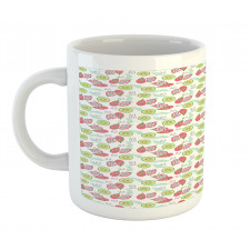 Tropical Pastel Doodle Style Mug