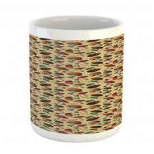 Graphical Woodland Mushrooms Mug