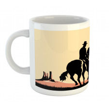 Cowboy Horse Sunset Mug