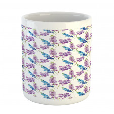 Violet Tone Flowers Pattern Mug