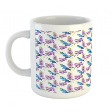 Violet Tone Flowers Pattern Mug