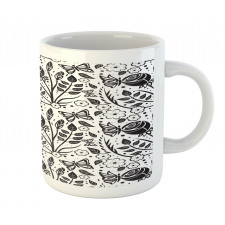 Monochromatic Butterfly Rose Mug