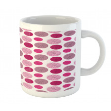 Flower Sketches over Dots Mug