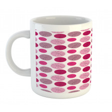 Flower Sketches over Dots Mug