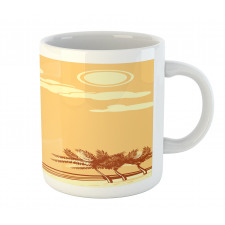 Retro Seaside Palm Trees Mug