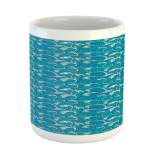 Nautical Foamy Lines Drawing Mug