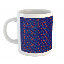 Dotted Blobs Dragonflies Mug