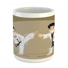 Children Karate Cartoon Art Mug