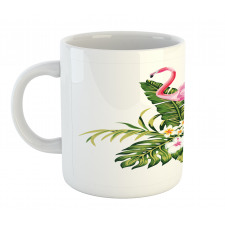 Flamingo and Flowers Mug