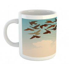 Flying Pigeons Birds Mug