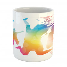 Jumping People Butterflies Mug