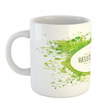 Green Leaves Corolla Circle Mug