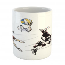 Players Hitting the Ball Mug