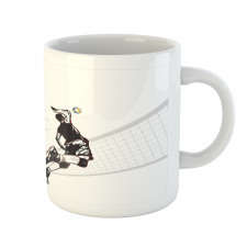 Players Hitting the Ball Mug