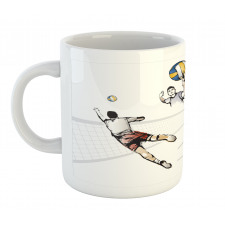 Players Hitting the Ball Mug