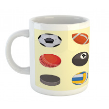 Different Sports Balls Layout Mug