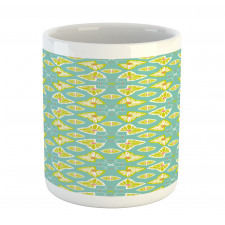 Butterfly Motif Damask Mug