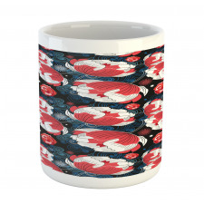 Flowers and Swirls on Dark Mug