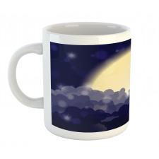 Cloudy Sky View at Night Mug