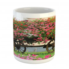 Flowers in Wooden Wagon Mug