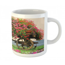 Flowers in Wooden Wagon Mug