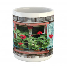 Flowers on Rural Window Mug