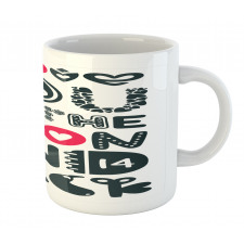 Symbols Elements Calligraphy Mug