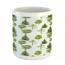 Pine Oak Fir Trees Graphic Mug