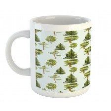 Pine Oak Fir Trees Graphic Mug