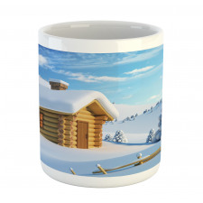 Lodge in Snowy Landscape Mug