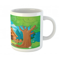 Wooden Shed in Forest Mug