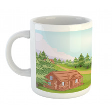 Country Village Cartoon Mug