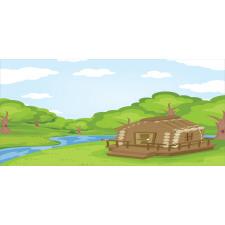 Wooden Lodge near Stream Mug