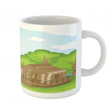 Wooden Lodge near Stream Mug