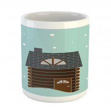 Cabin in Snowy Landscape Mug