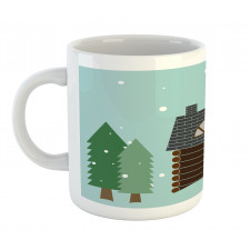 Cabin in Snowy Landscape Mug