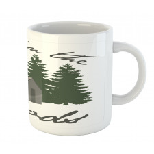 Rustic Lodge in Forest Mug