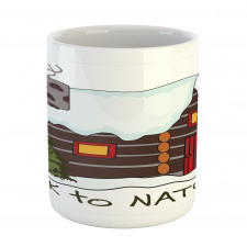 Cozy Snowy Wooden Cabin Mug