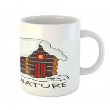 Cozy Snowy Wooden Cabin Mug