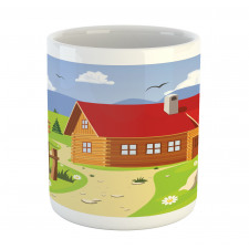 Chalet Image in Mountain Mug