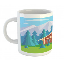 Wooden House in Mountain Mug