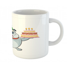 Bulldog Balloons and Cake Mug