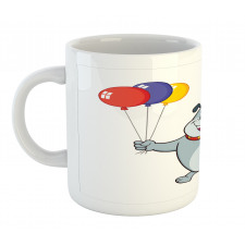 Bulldog Balloons and Cake Mug