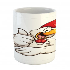 Joyous Cartoon Style Chicken Mug