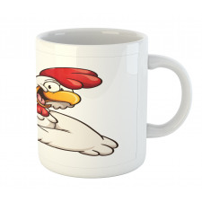 Joyous Cartoon Style Chicken Mug