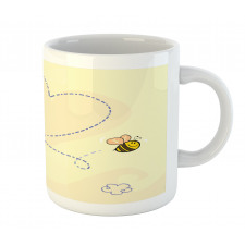 Buzzing Flies Heart Shape Mug